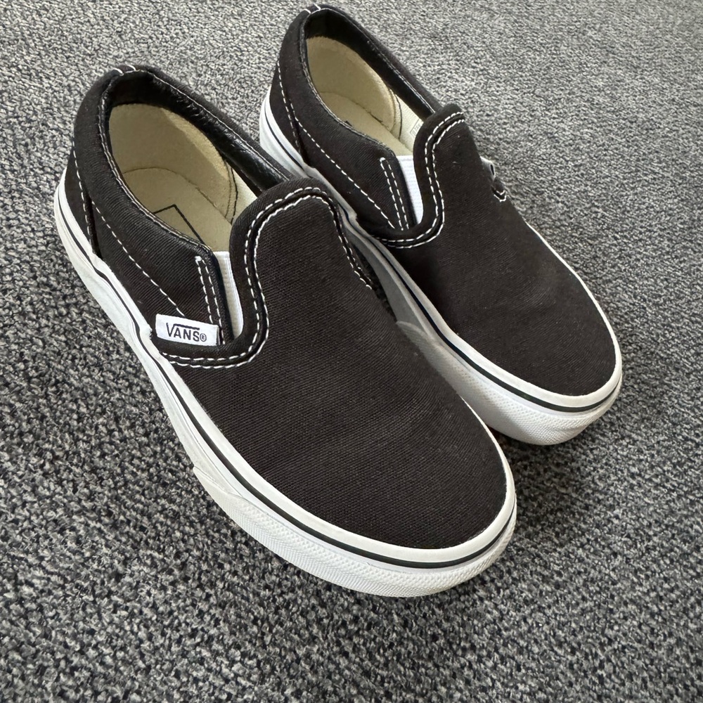 Vans Kids Black Slip-On Shoes